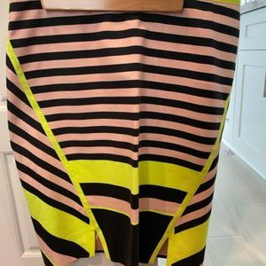 Ted Baker Neon Stripe Pencil Skirt